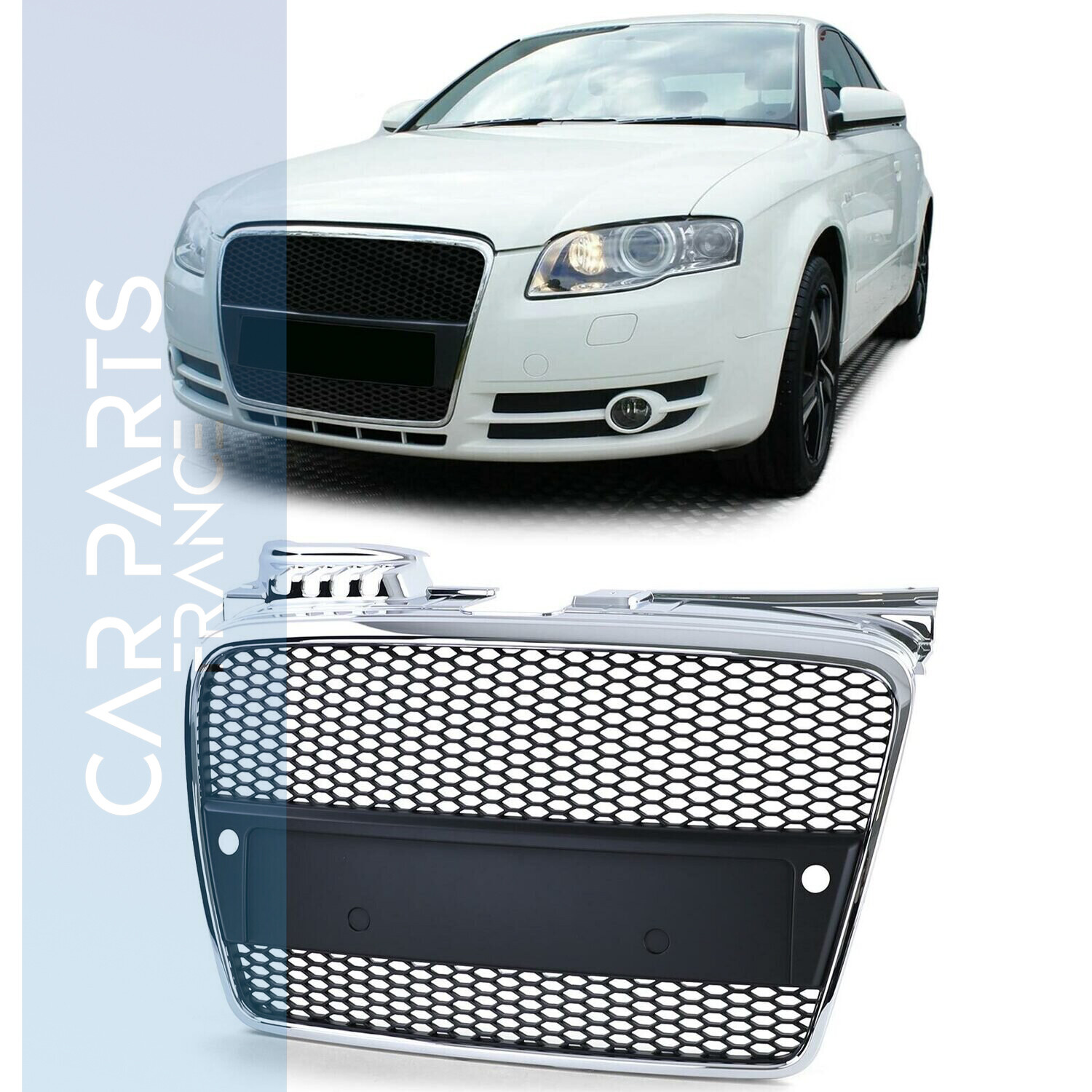 Calandre / Grille en nid d'abeille Look RS4 pour Audi A4 B7 2004 - 2007