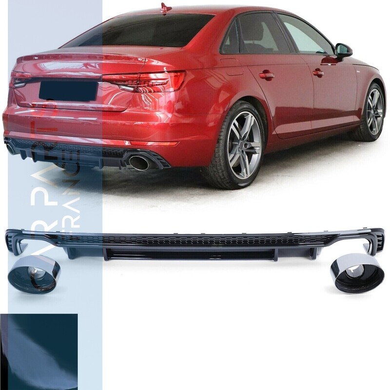 Diffuseur arrière sport Look RS pour Audi A4 B9 8W 2015-2019