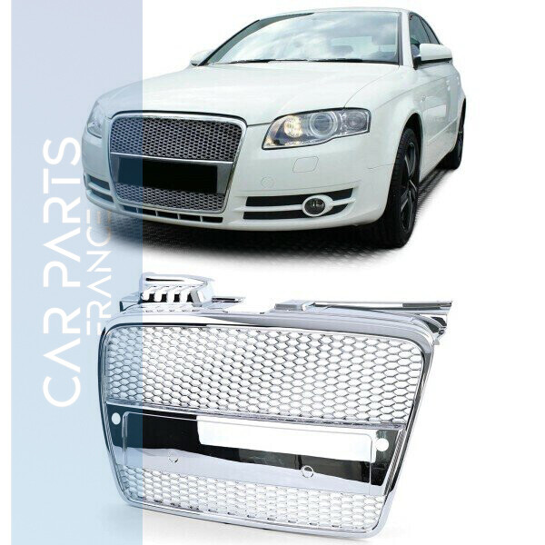 Calandre / Grille en nid d'abeille Look RS4 pour Audi A4 B7 2004 - 2007