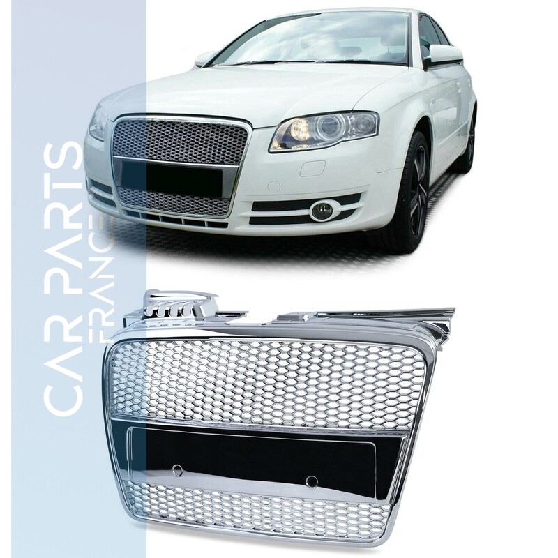 Calandre / Grille en nid d'abeille pour Audi A4 B7 2004 - 2007 + Cabrio 2006 - 2009
