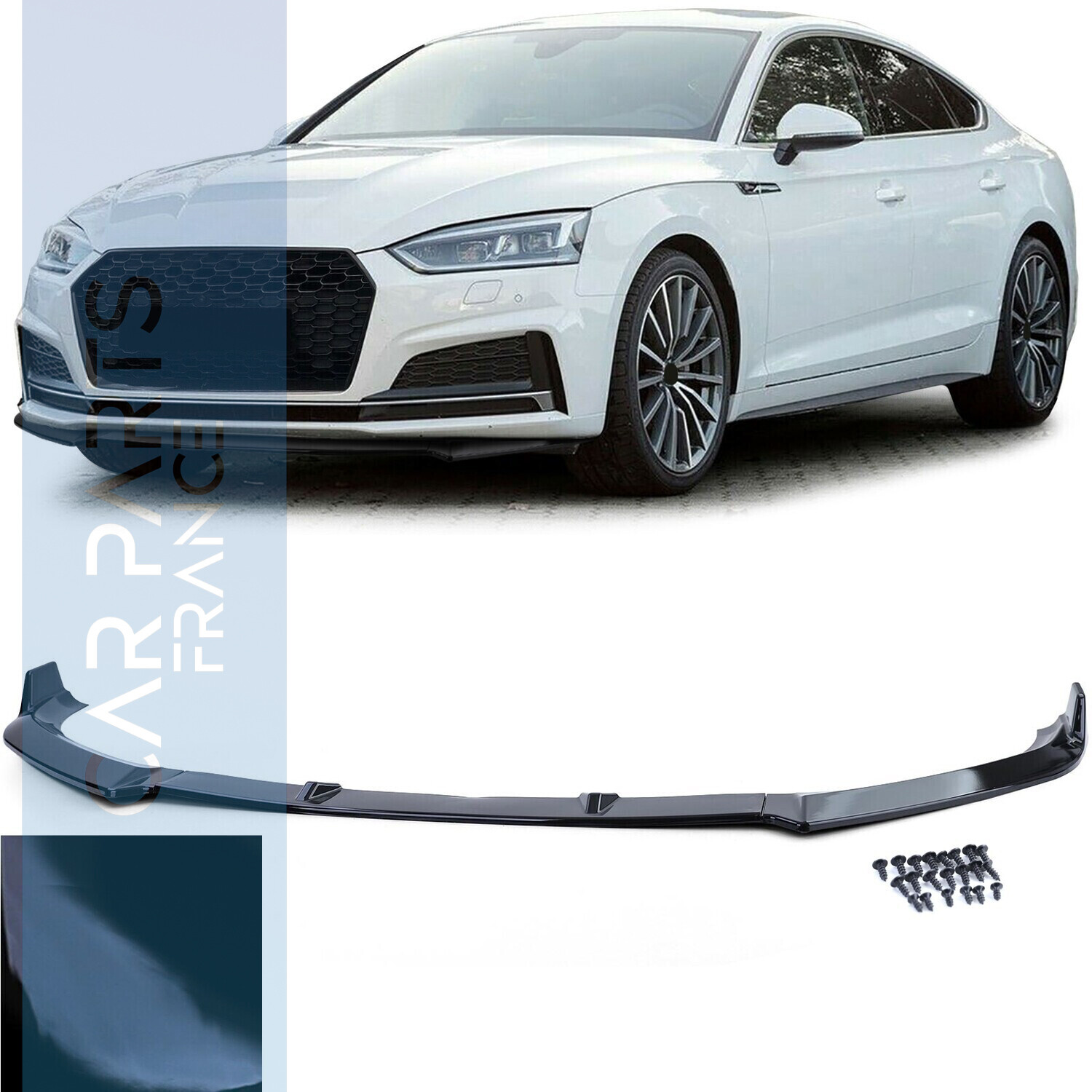 Lame de Pare-chocs pour Audi A5 f5 après 2016 - Noir Brillant