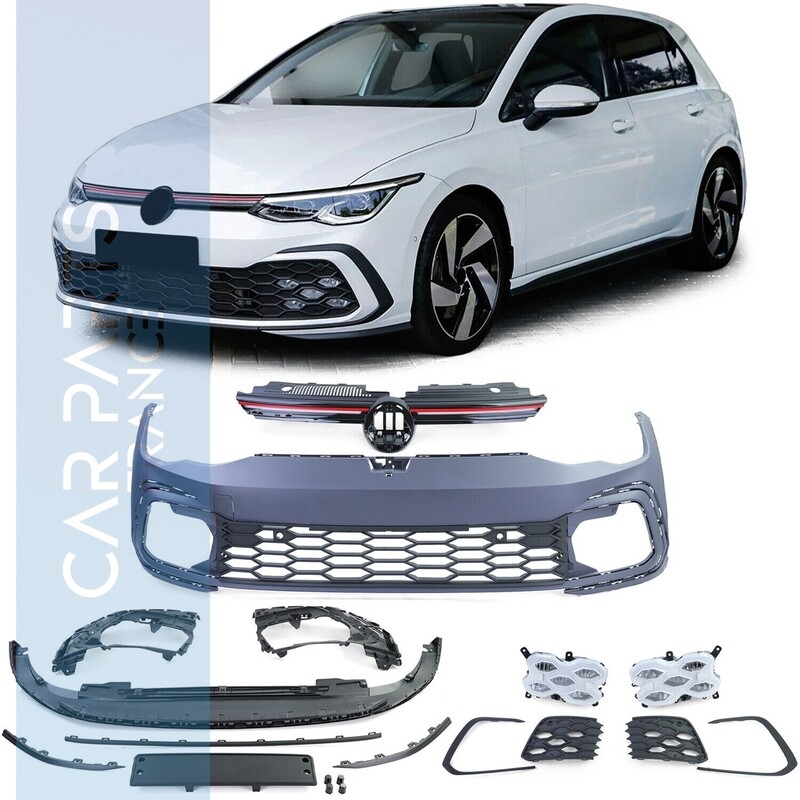 Pare-choc avant look GTI avec calandre et antibrouillard LED pour VW Golf 8 aussi GTI à partir de 2019