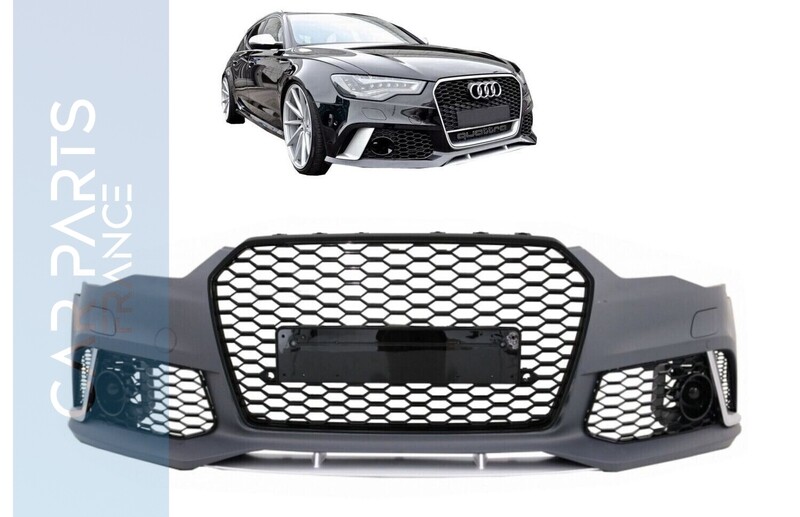 Pare-choc avant plus calandre noire brillante pour Audi A6 4G C7 look RS4