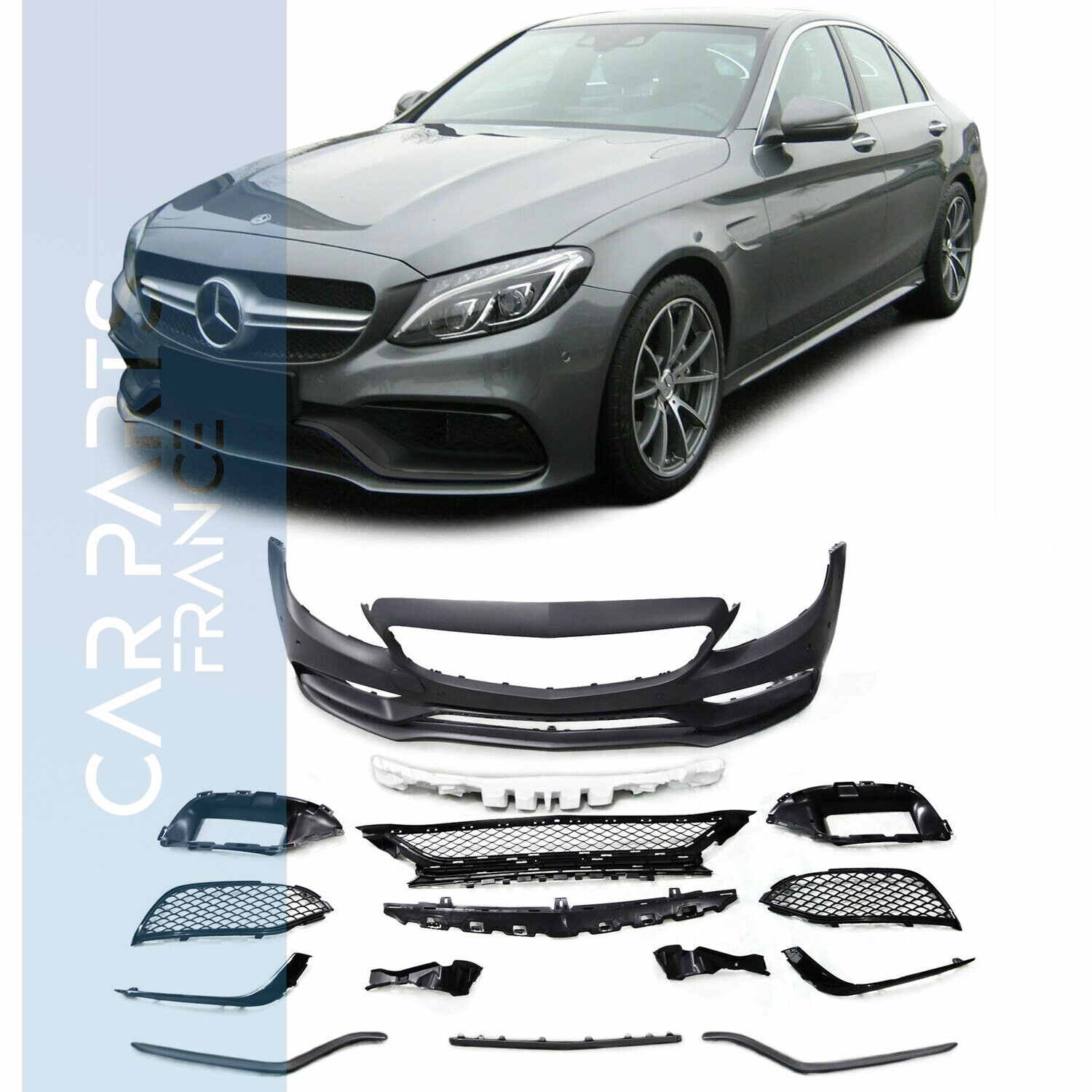 Pare- chocs avant look AMG pour Mercedes Classe C W205 / S205