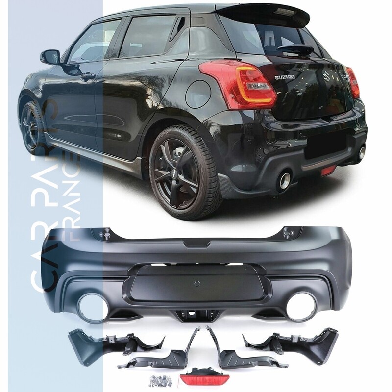 Pare-choc arrière sport look avec diffuseur pour Suzuki Swift AZ à partir de 2017 Pare-choc arrière sport look avec diffuseur pour Suzuki Swift AZ à partir de 2017