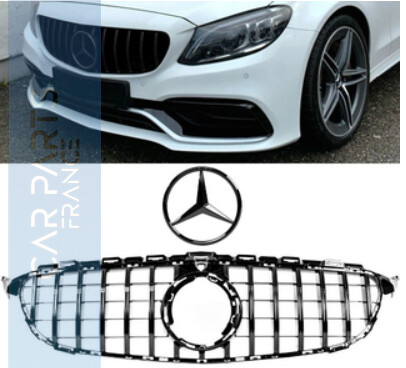 Calandre / Grille + étoile Look AMG pour Mercedes Classe C W205