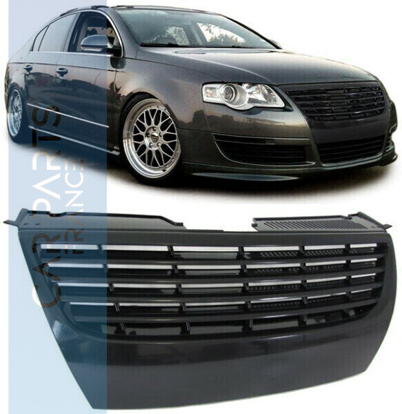 Calandre / Grille Sport Look Noire pour Volkswagen Passat B6 3C 2005 - 2008