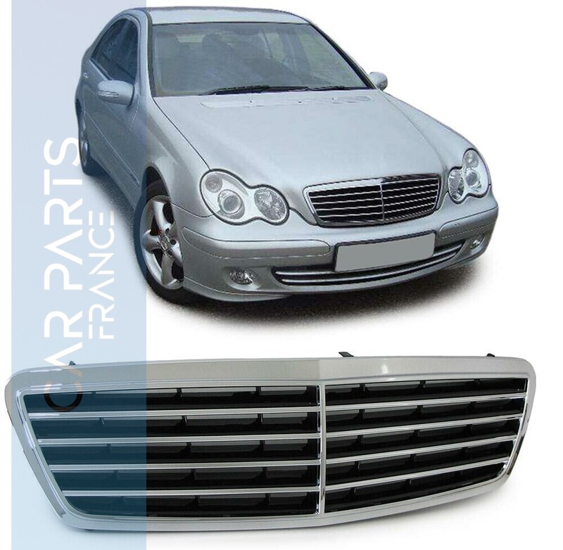 Calandre / Grille​ Sport Look Chromé pour Mercedes Classe C W203