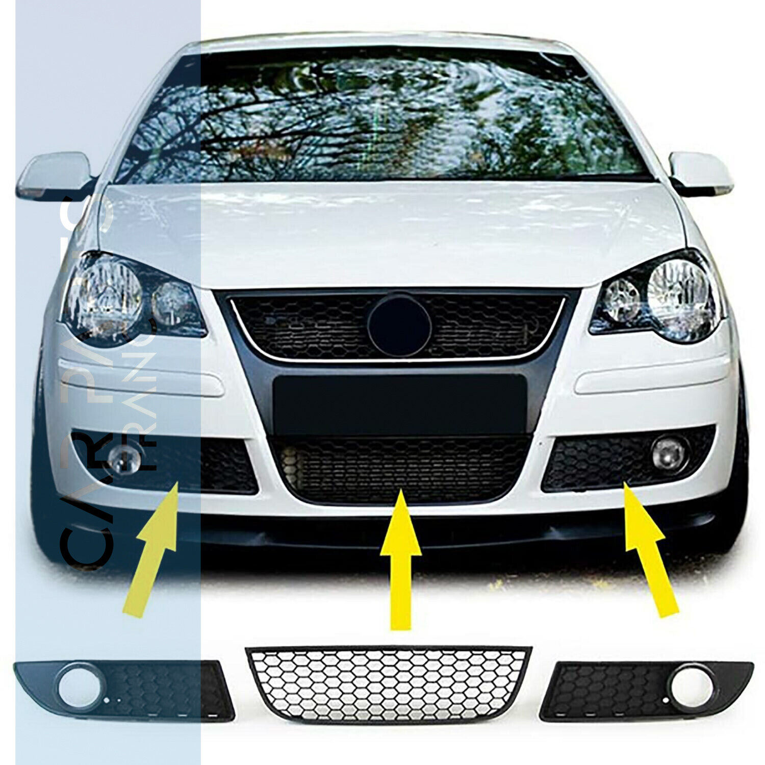 Calandre / Grille Sport Look pour Volkswagen Polo 9N3 2005 - 2009