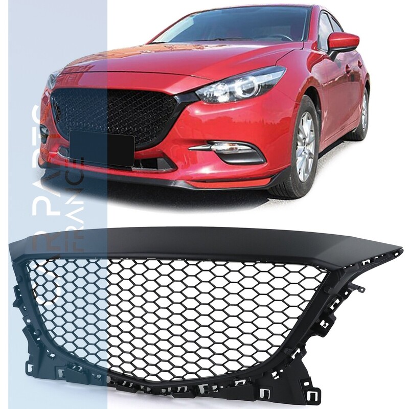 Calandre / Grille​ Sport Look en nid d'abeille noir mat pour mazda 3 BM à partir de 2013