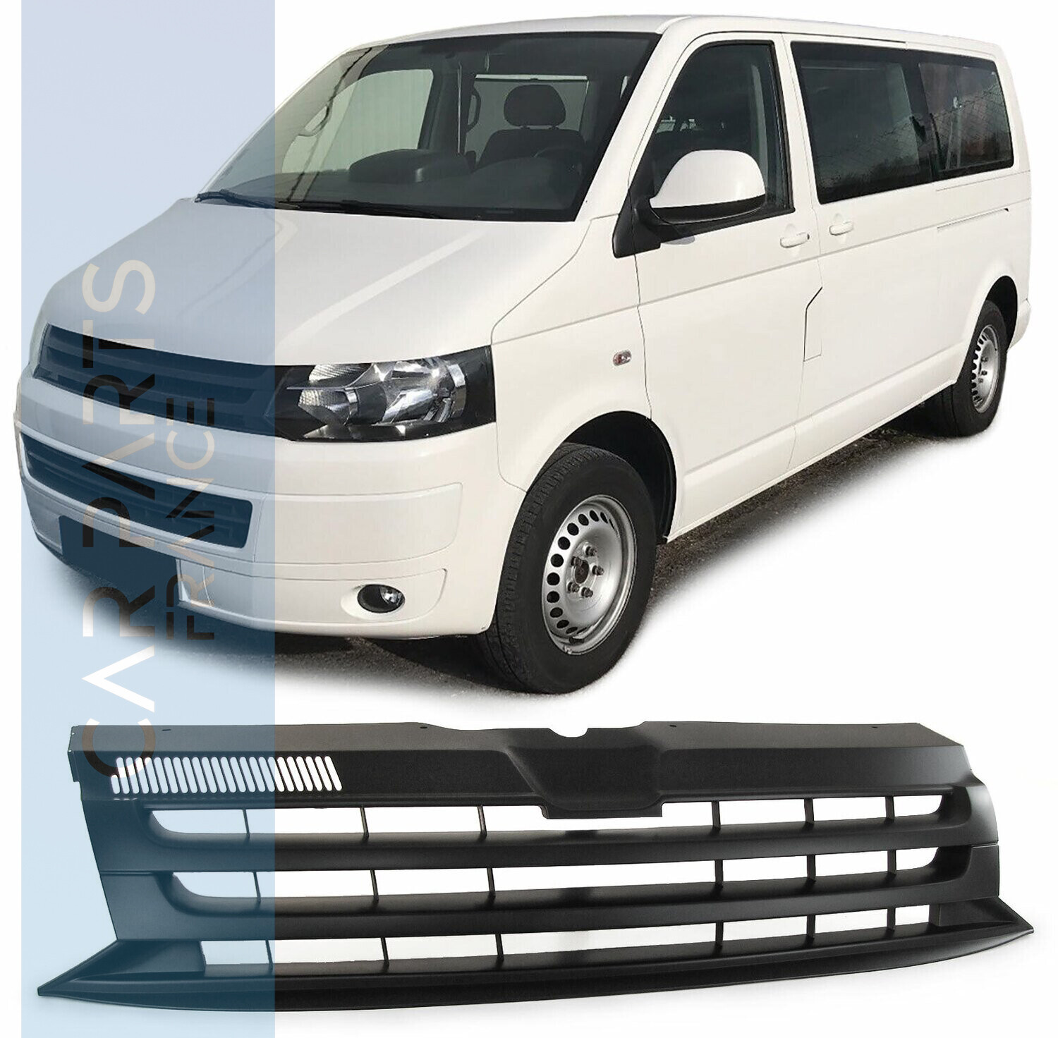 Calandre / Grille Sport Look Noire pour Volkswagen Bus T5 2009 - 2015