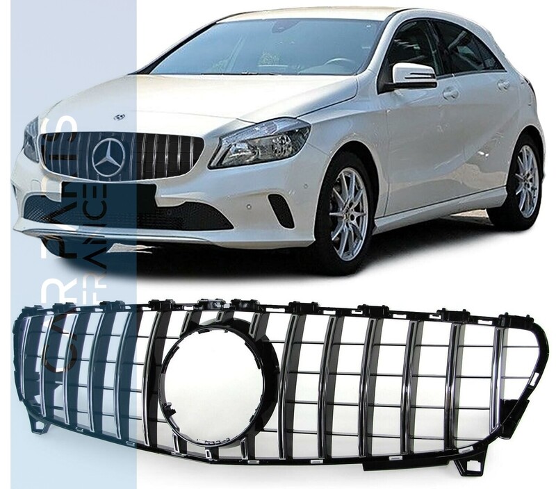 Calandre / Grille​ Sport Look Noir Chromé pour Mercedes Classe A W176 à partir de 2015