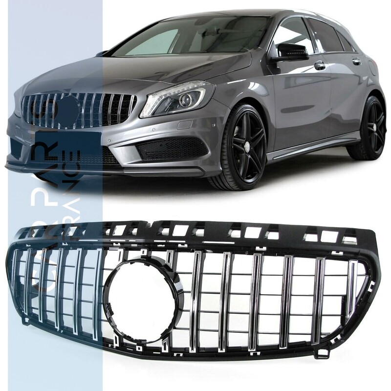 Calandre / Grille​ Sport Look Noir Chromé pour Mercedes Classe A W176 2012 - 2015
