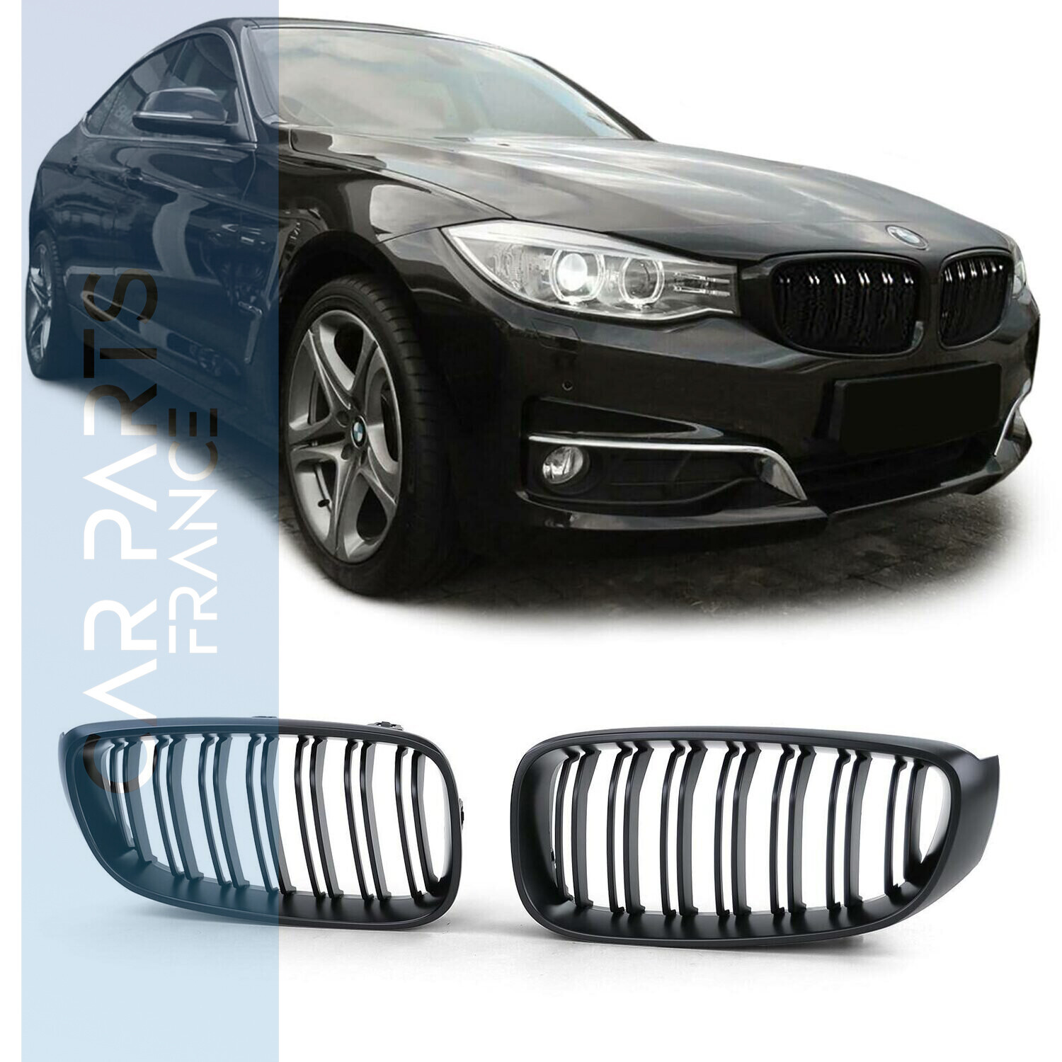 Calandre / Grille double lame Look Pack M Performance pour BMW Série 3 GT F34 2013 - 2016