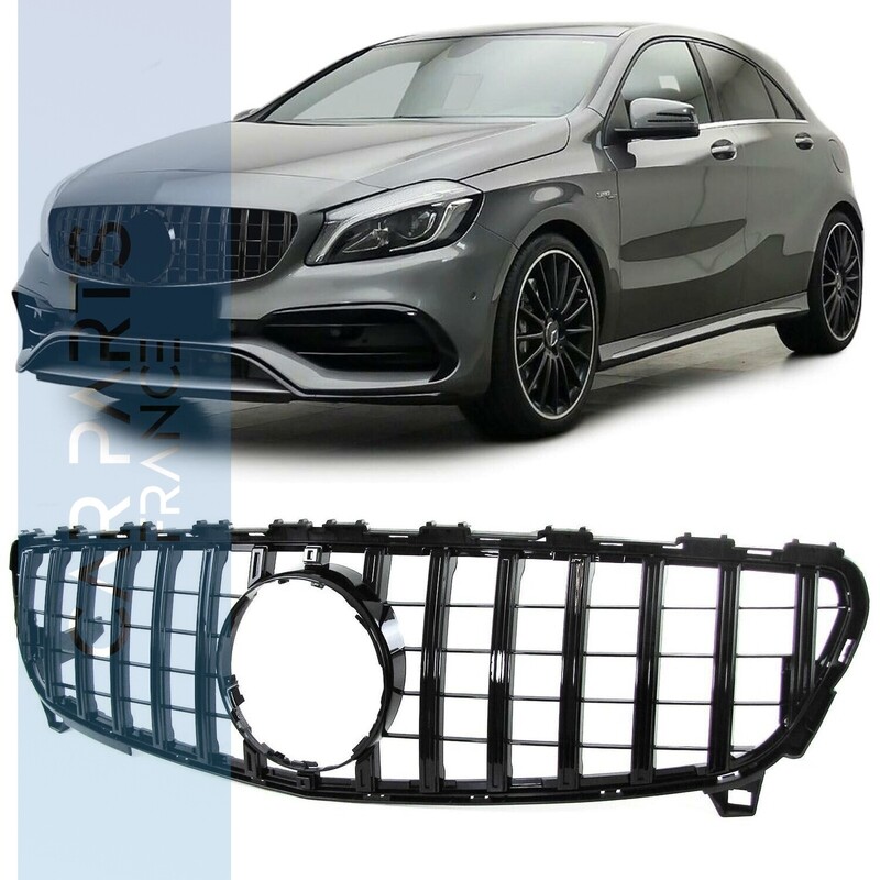 Calandre / Grille​ Sport Look Noir Brillant pour Mercedes Classe A W176 à partir de 2015