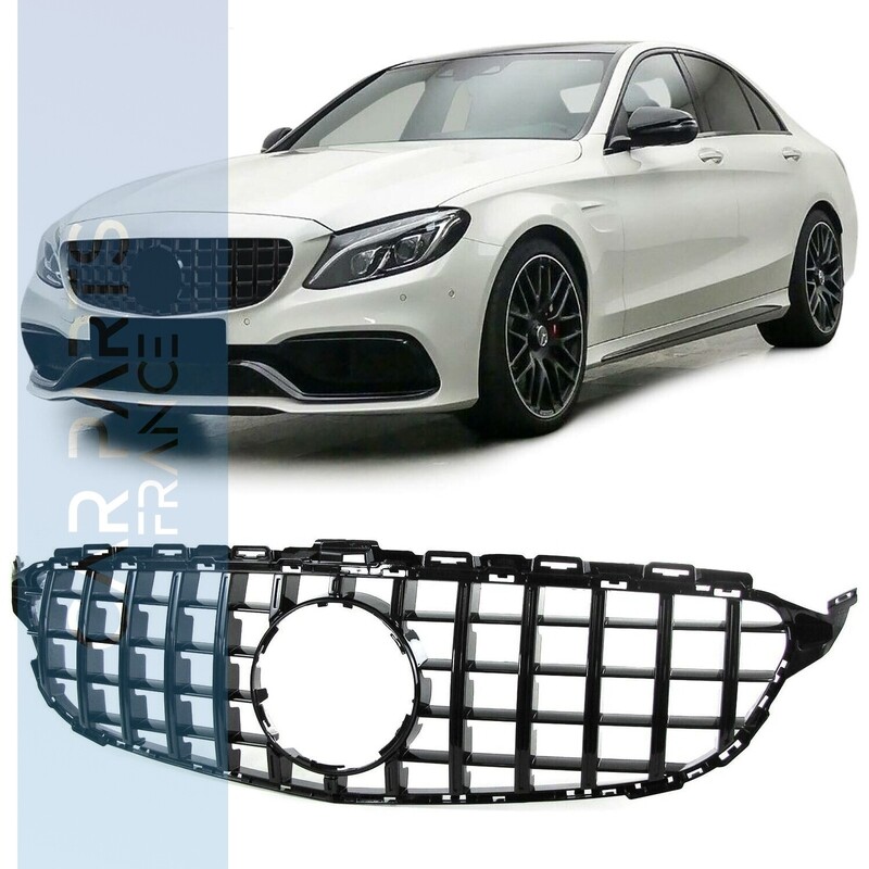 Calandre / Grille​ Sport Look Noir Brillant pour Mercedes Classe C W205 à partir de 2014