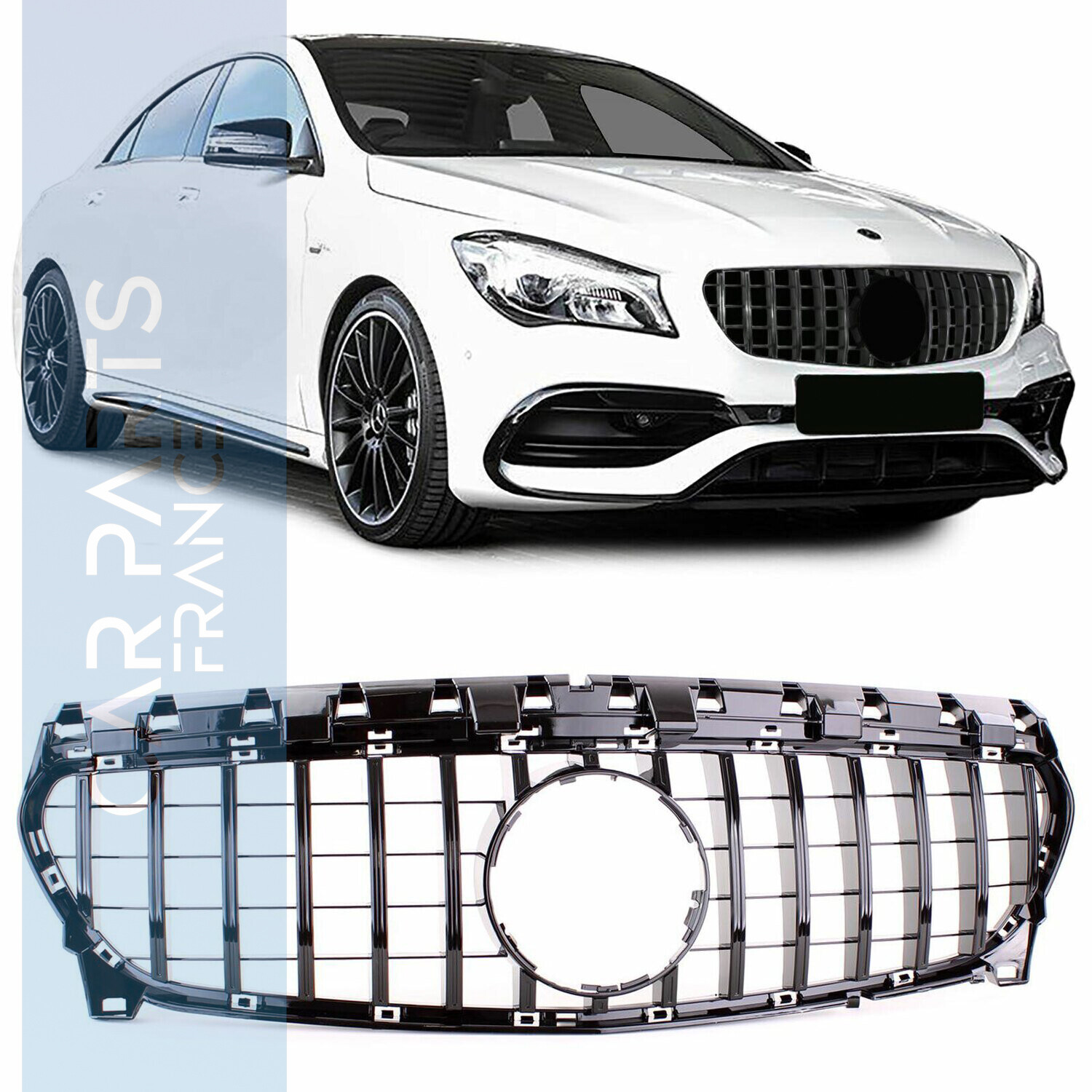 Calandre / Grille​ Sport Look Noir Brillant pour Mercedes CLA C117 à partir de 2016