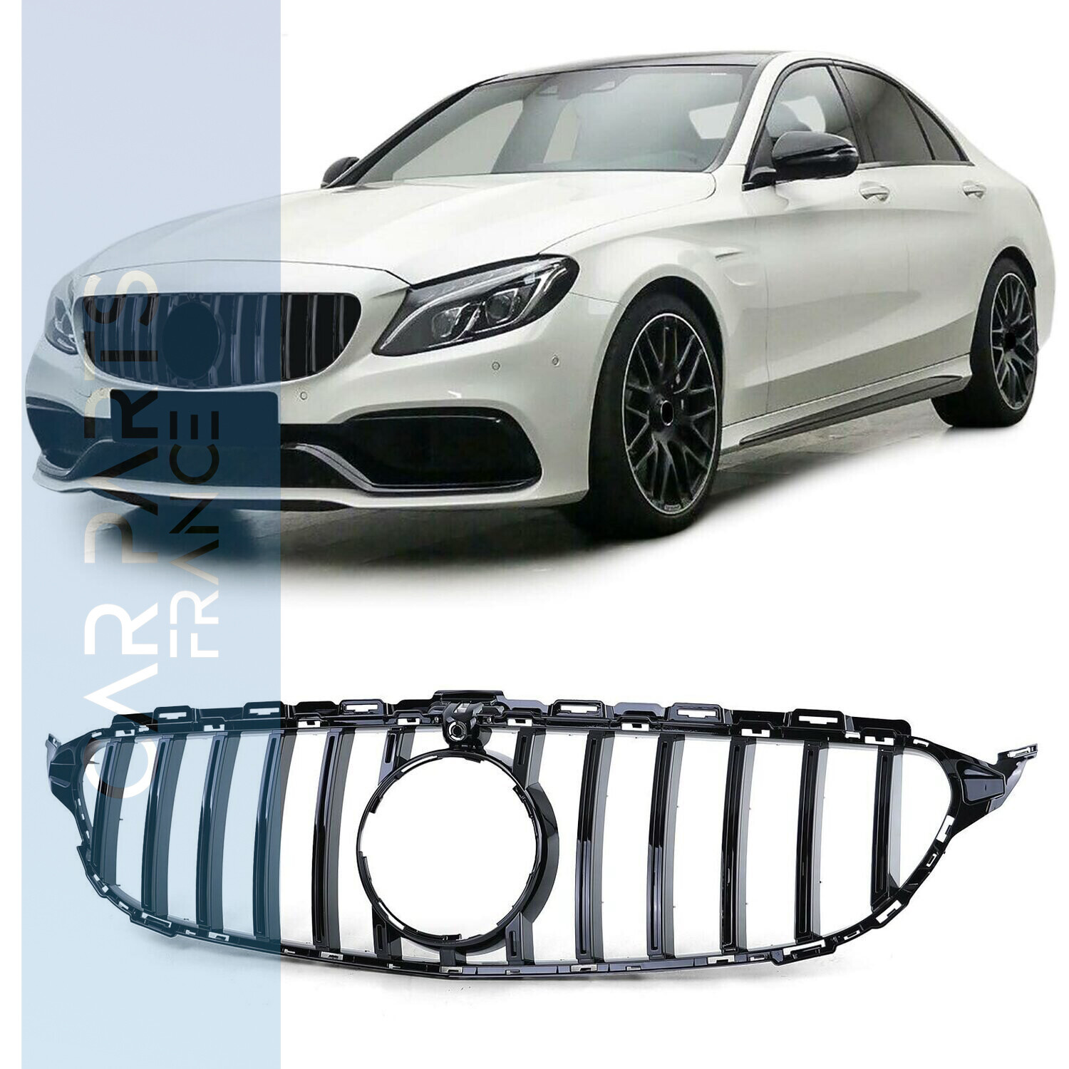 Calandre / Grille + étoile Look AMG pour Mercedes Classe C W205 à partir de 2014