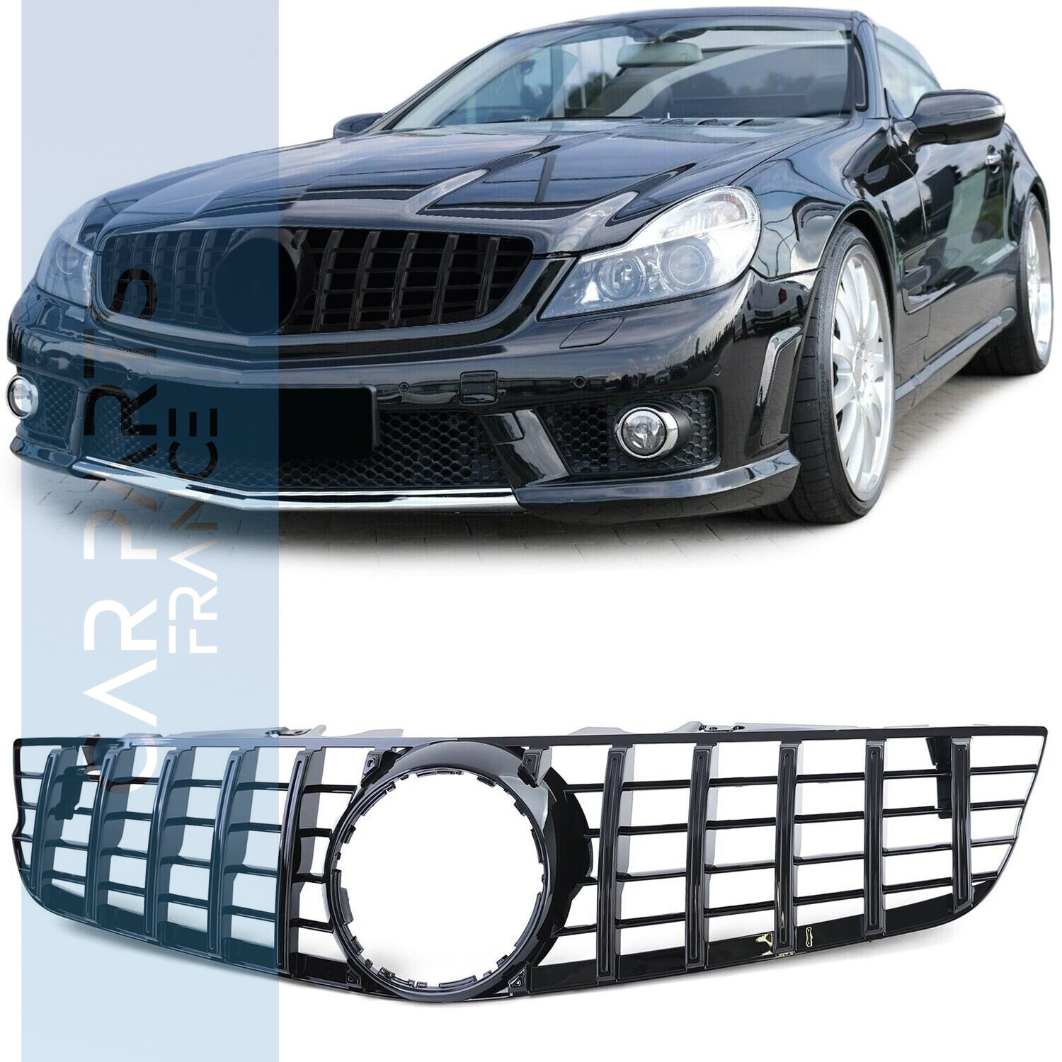 Calandre / Grille Look Panamericana / AMG pour Mercedes SL R230 2008 - 2012