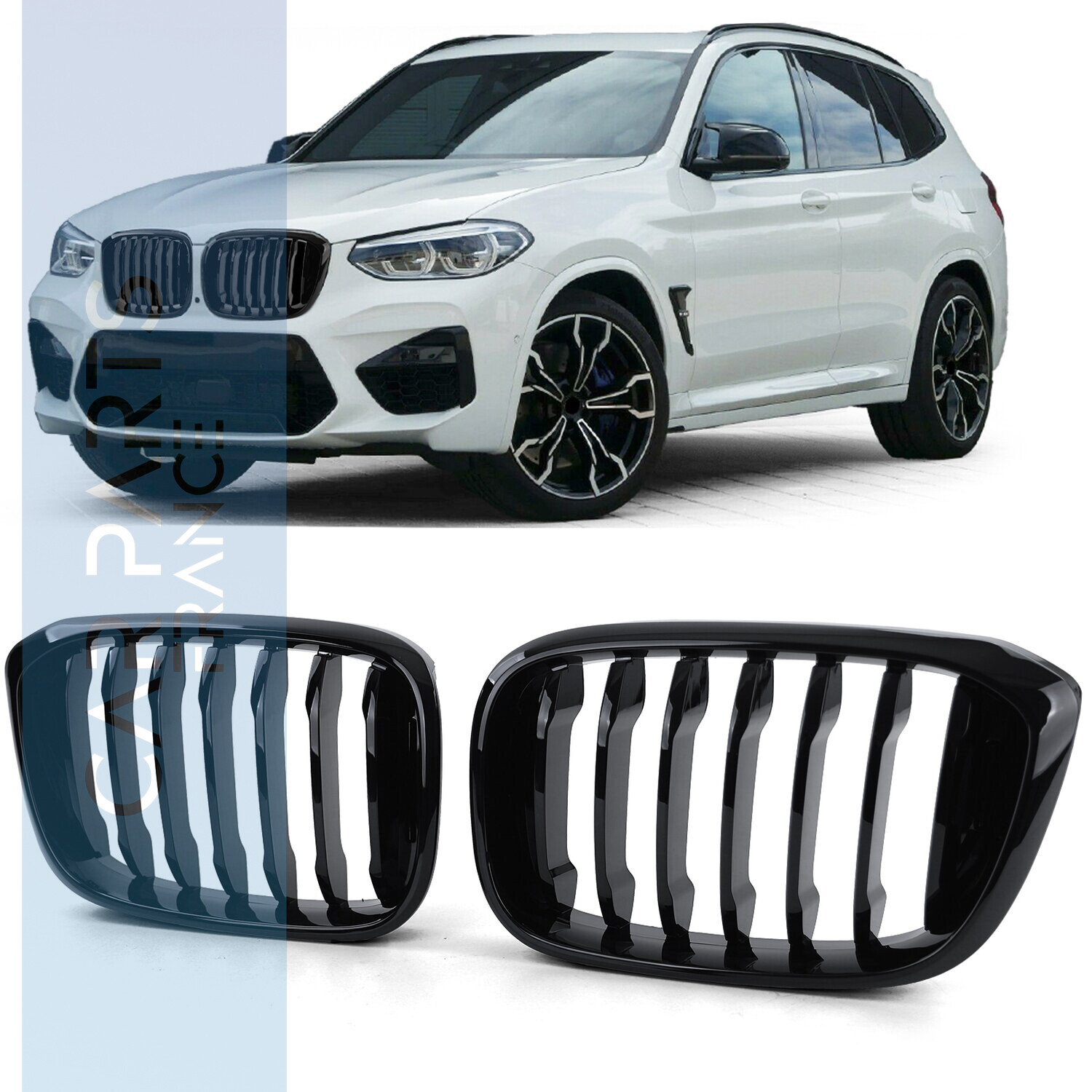 Grille de calandre sport brillante pour BMW X3 G01 X4 G02 à partir de 17