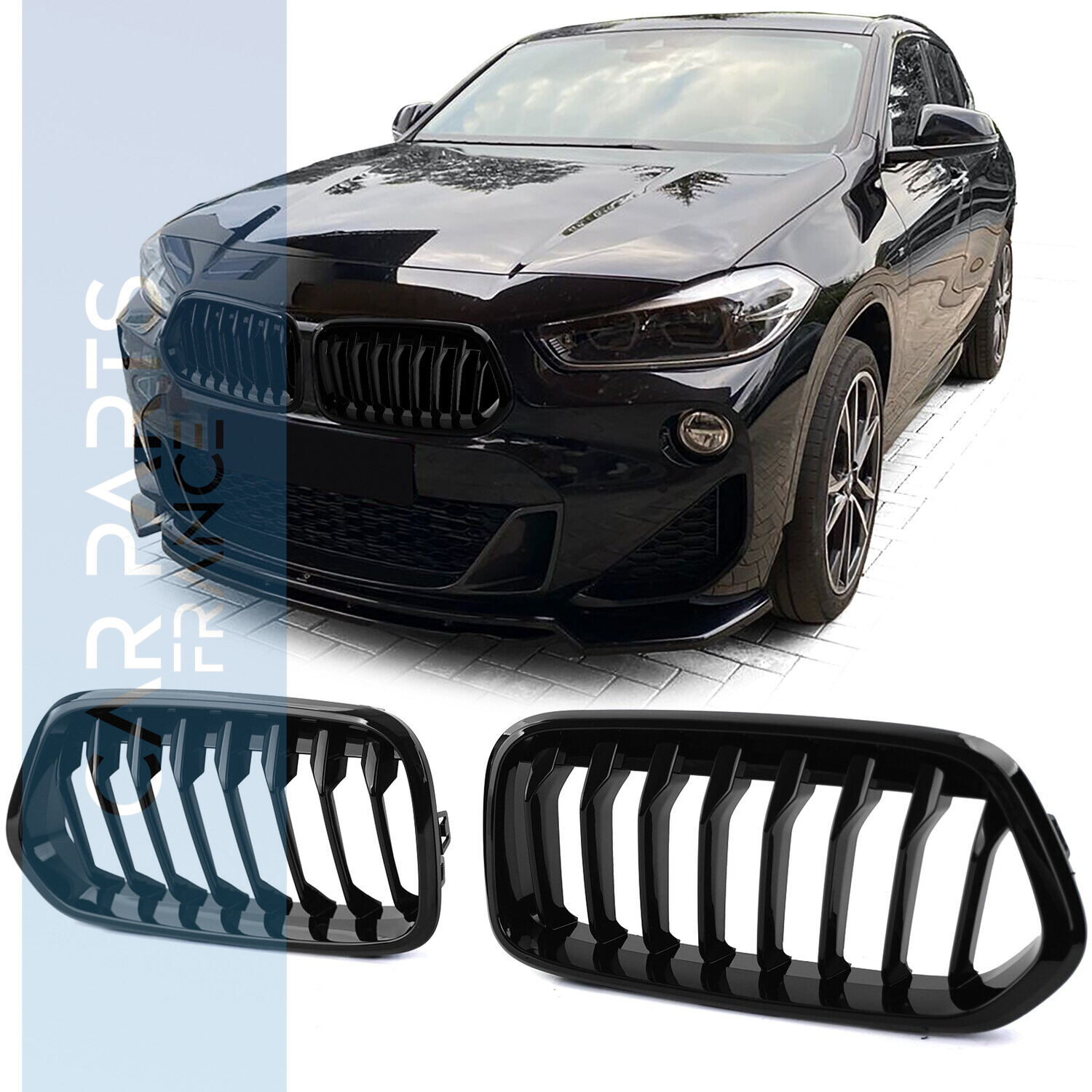 Grille de calandre sport brillante pour BMW X2 F39 à partir de 18