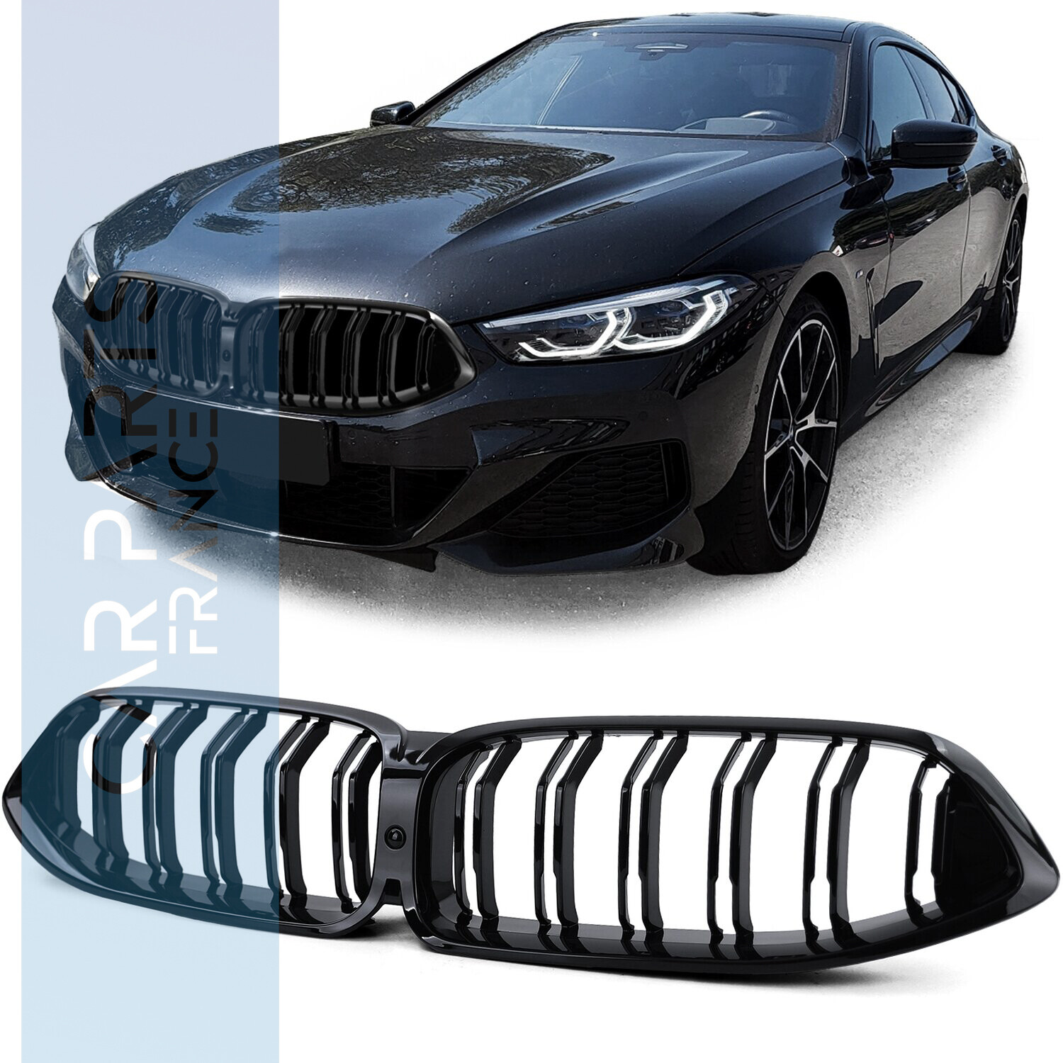 Grille de calandre sport à double barre brillante pour BMW Série 8 G14 G15 G16