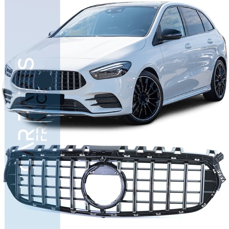 Calandre look Panamericana noir et chrome pour Mercedes classe B W247 à partir de 2018