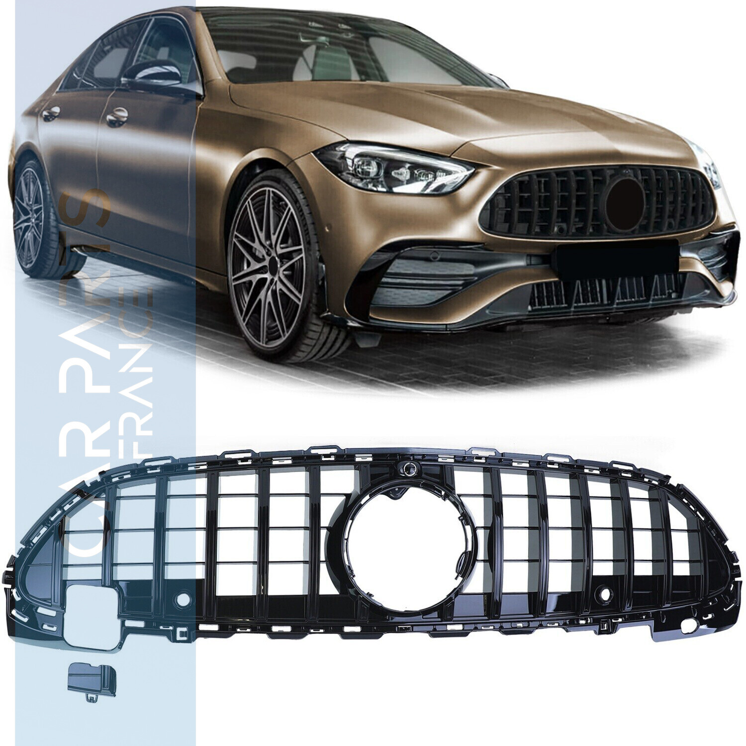 Calandre Panamericana noir brillant pour Mercedes classe C W206 S206 à partir de 2021