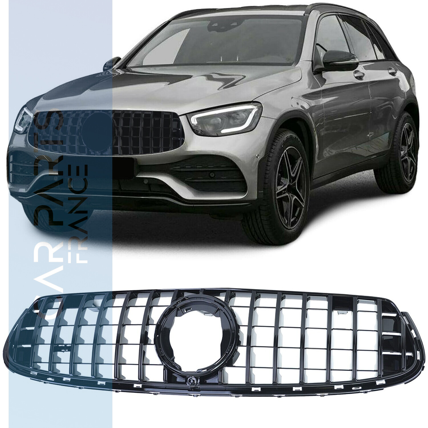 Calandre / Grille​ Sport Look Noir Brillant pour Mercedes GLC X253 après 2019