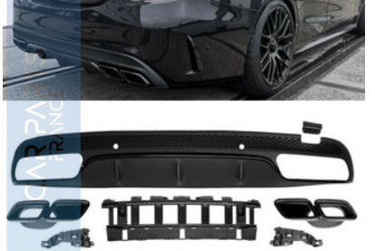 Diffuseur de pare-chocs arriére Look AMG pour Mercedes C W205