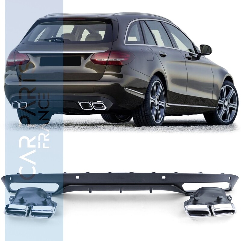 Diffuseur de pare -choc arrière Look AMG pour Mercedes Classe C S205 2014 - 2018