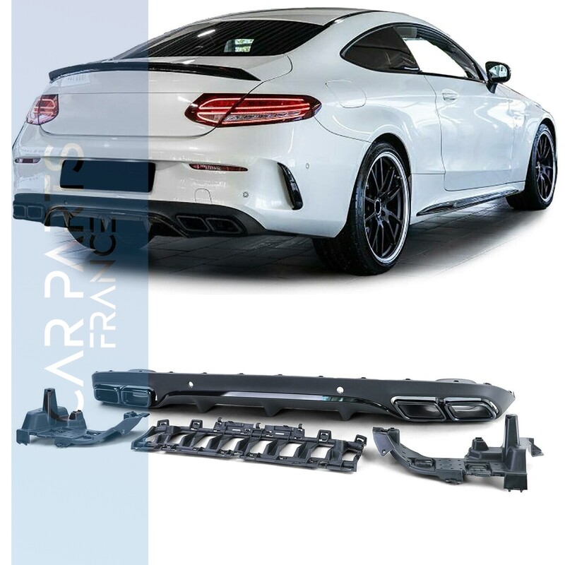 Diffuseur de pare-chocs arriére Look AMG pour Mercedes C W205