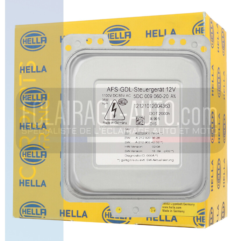 Unité de commande de phare au xénon 12V pour Mercedes-Benz Classe E W212 S212 C207 A207 - HELLA 5DC 009 060-20 AN AFS-GDL