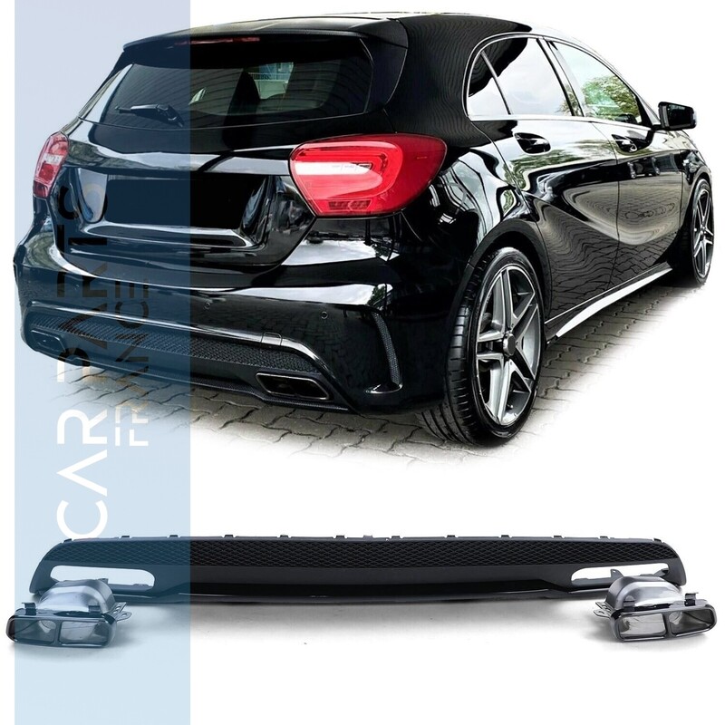 Diffuseur de pare choc arrière Look AMG pour Mercedes Classe A W176 2012 - 2015