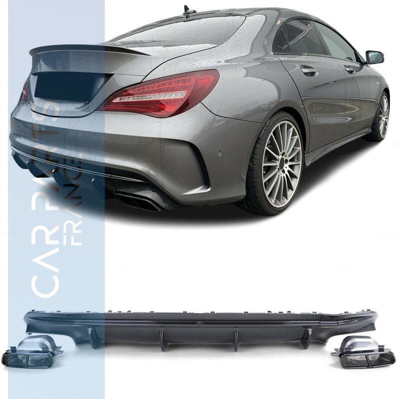 Diffuseur de pare- choc arrière Look AMG pour Mercedes CLA C117 2016 - 2019