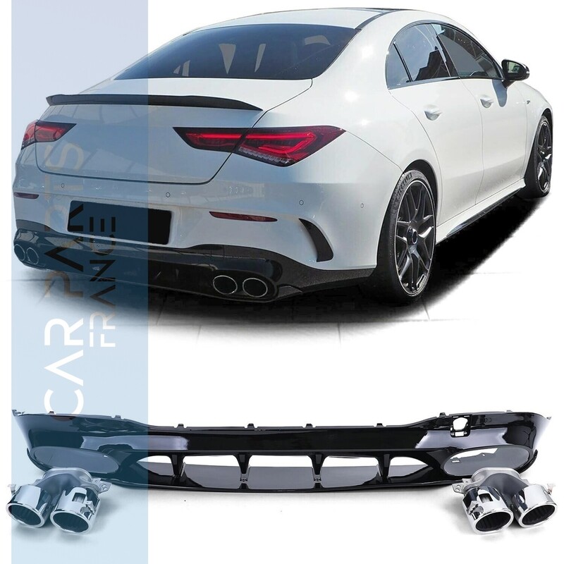Diffuseur de pare- choc arrière Look AMG pour Mercedes CLA C118 à partir de 2019 Diffuseur de pare- choc arrière Look AMG pour Mercedes CLA C118 à partir de 2019