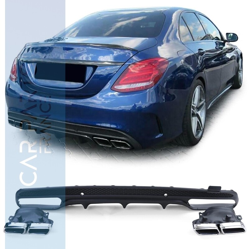 Diffuseur de pare- choc arrière Look AMG pour Mercedes Classe C W205 Diffuseur de pare- choc arrière Look AMG pour Mercedes Classe C W205