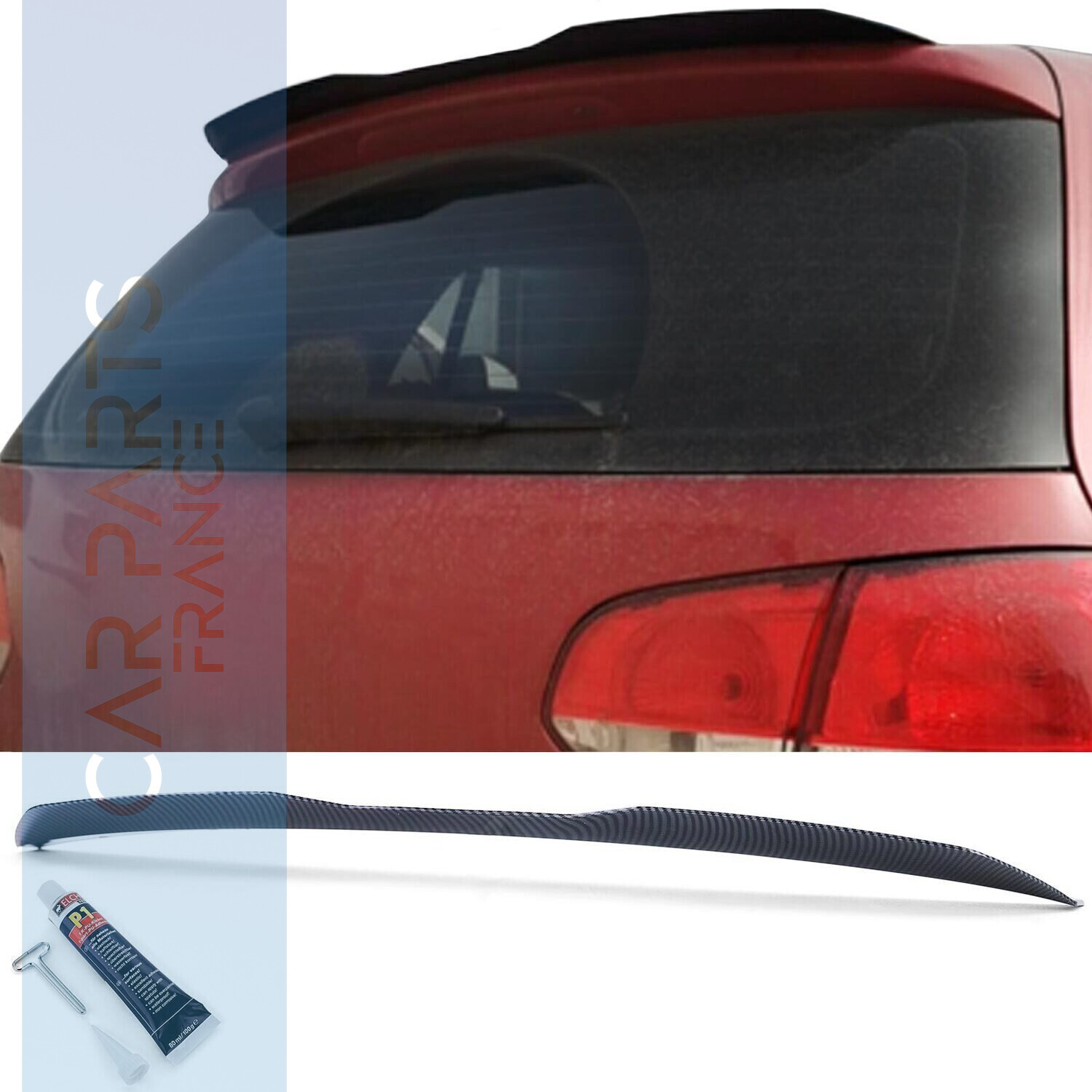 Becquet / Aileron / Lame / casquette  Sport pour VW Golf 6 et 7 2009-2020 Look carbone