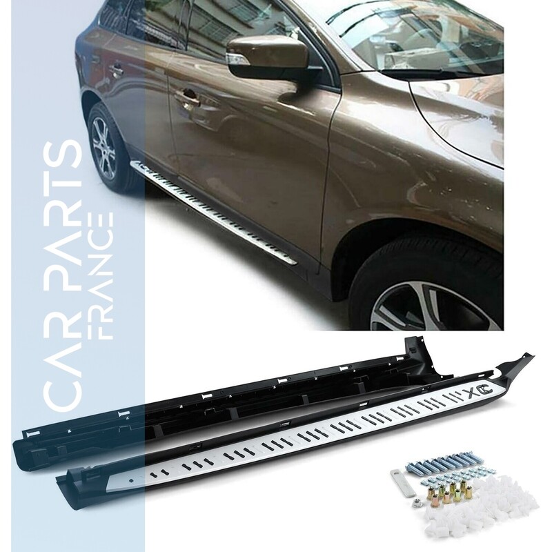 Marchepieds en Aluminium Brossé pour Volvo XC60 2008 - 2013