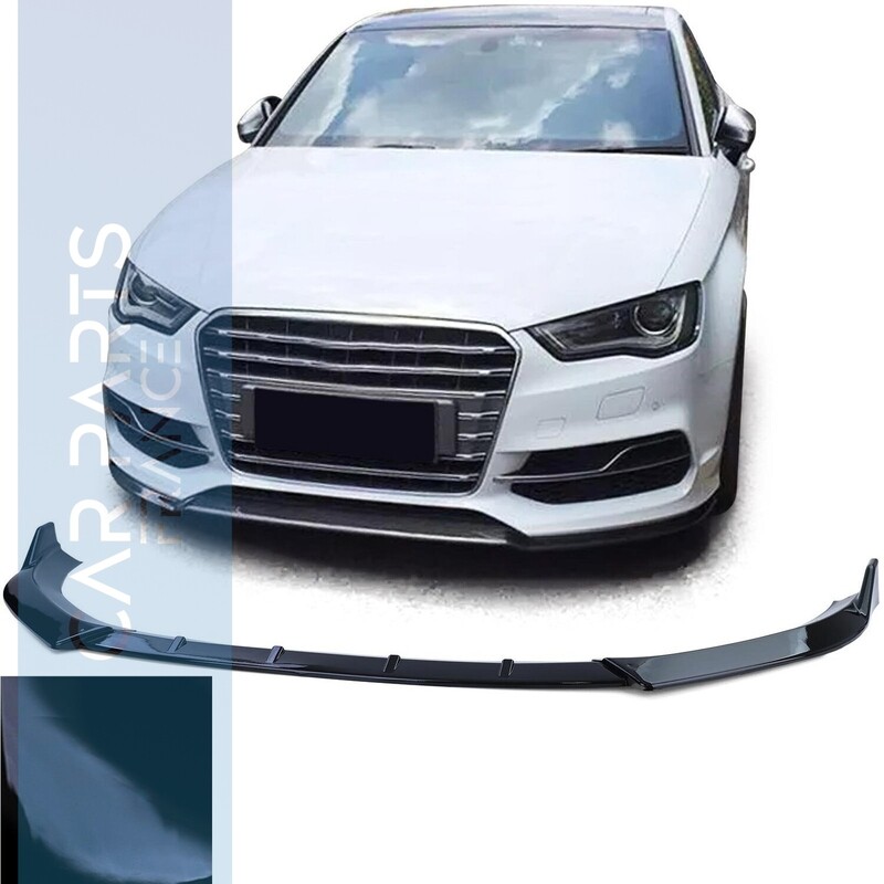 Lame de Pare-chocs avant  noire brillante pour Audi A3 8V 2012-2016