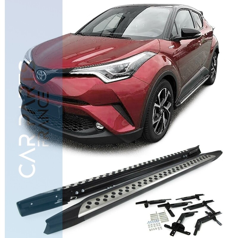 Marchepieds en Aluminium Brossé pour Toyota C-HR X1 à partir de 2016