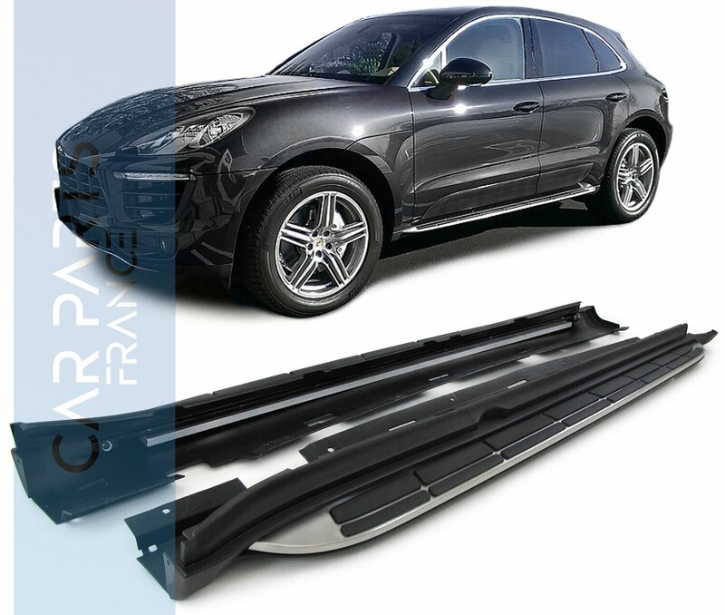 Marchepieds en Aluminium Brossé pour Porsche Macan à partir de 2014