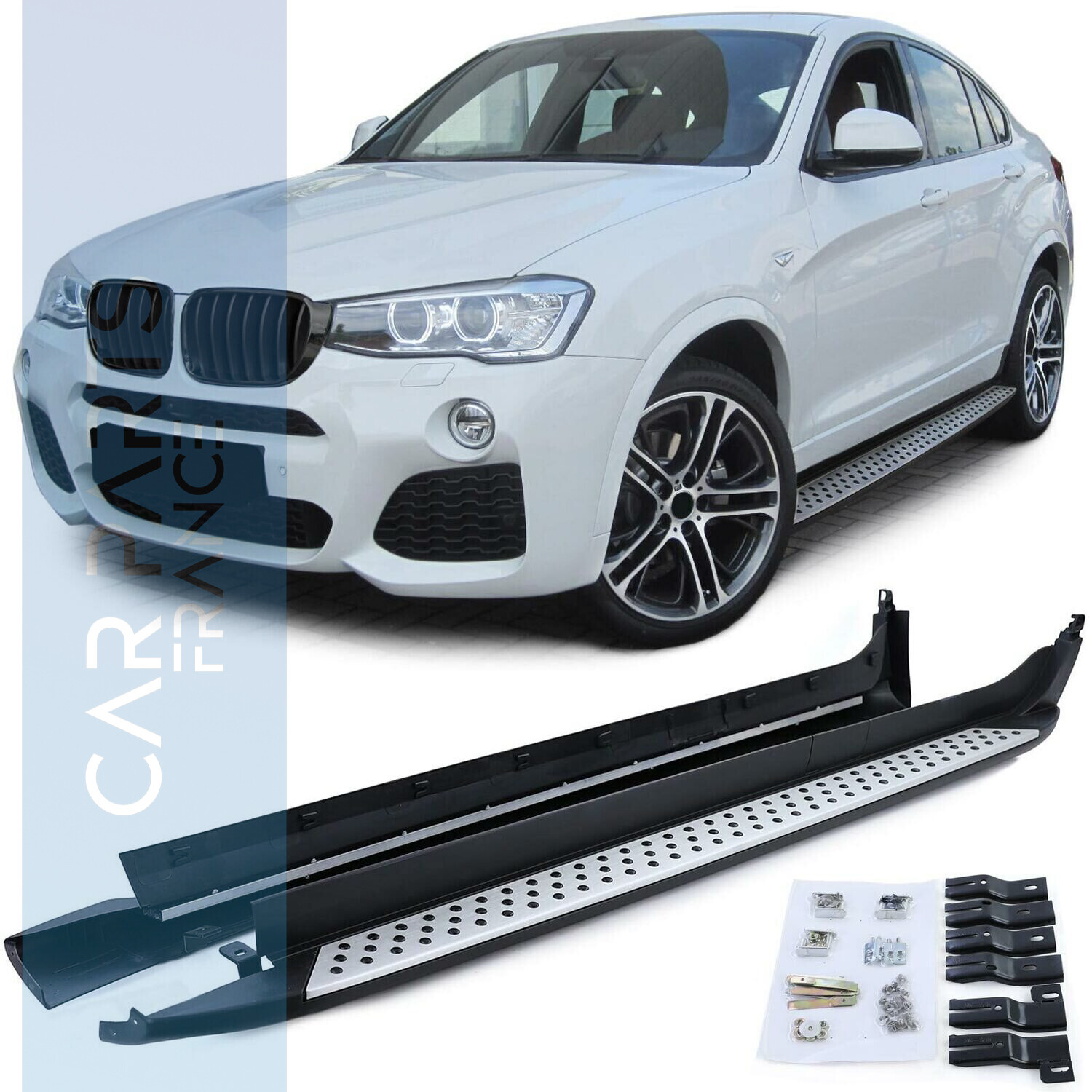 Marche Pied en Aluminium Brossé pour BMW X4 F26 à partir de 2014