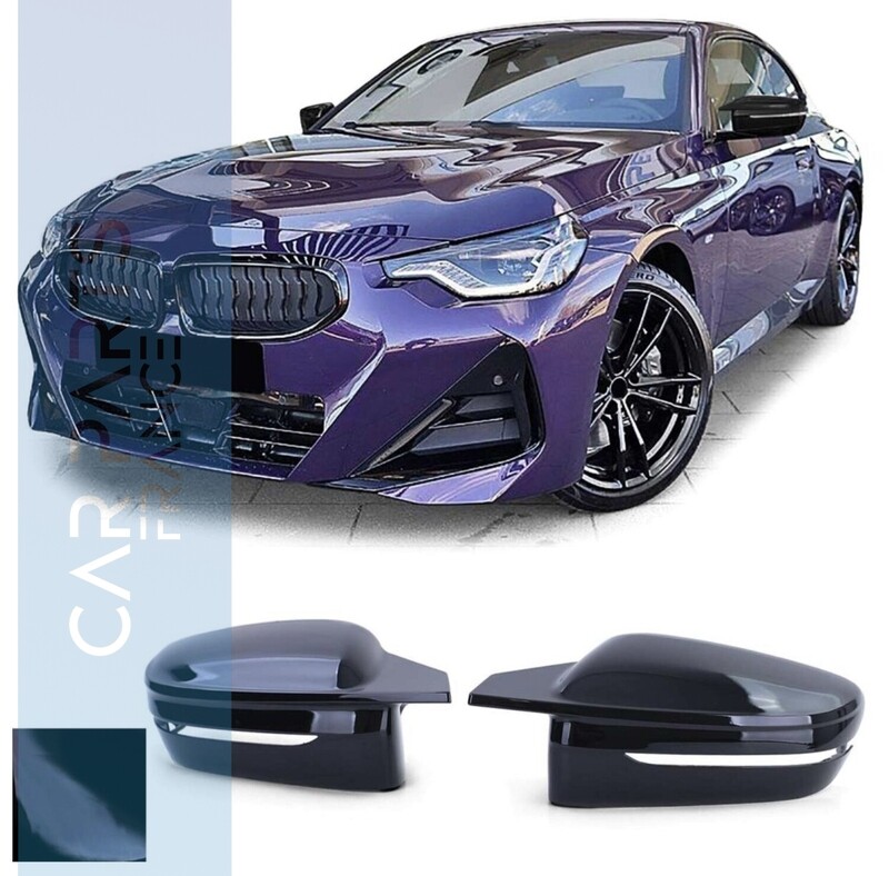 Coques de rétroviseurs sport noires brillantes pour BMW Série 4 G42 à partir de 2021