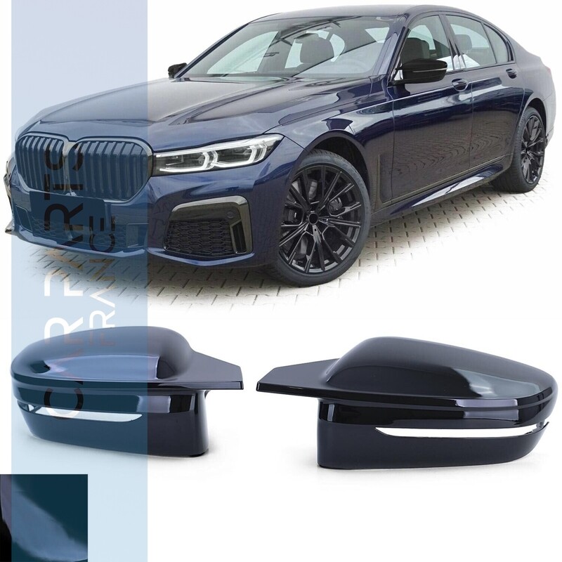 Coques de rétroviseurs sport noires brillantes pour BMW Série 7 G11 G12 à partir de 2019