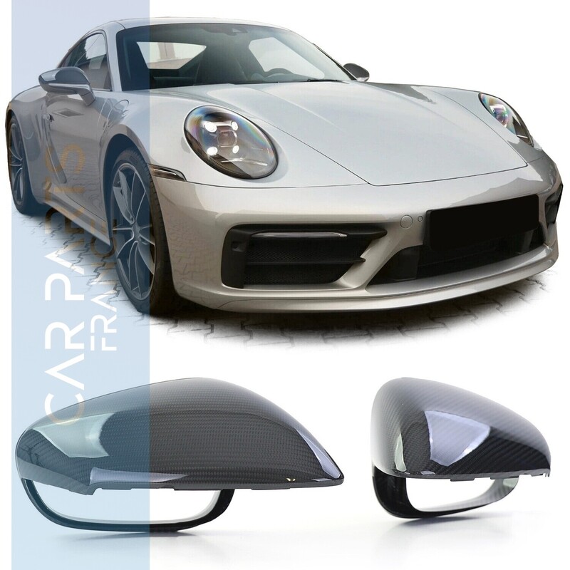 Coques de rétroviseurs carbone DRY pour Porsche 911 992 + Taycan Y1A à partir de 2019