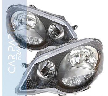 Paire de phares avant pour Volkswagen Polo 9N3 2005 - 2009