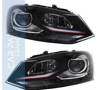 Paire de phares avant pour Volkswagen Polo 6R 6C 2010 - 2017