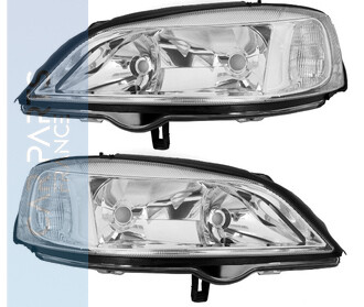 Paire de phares avant pour Opel Astra G 1997 - 2004