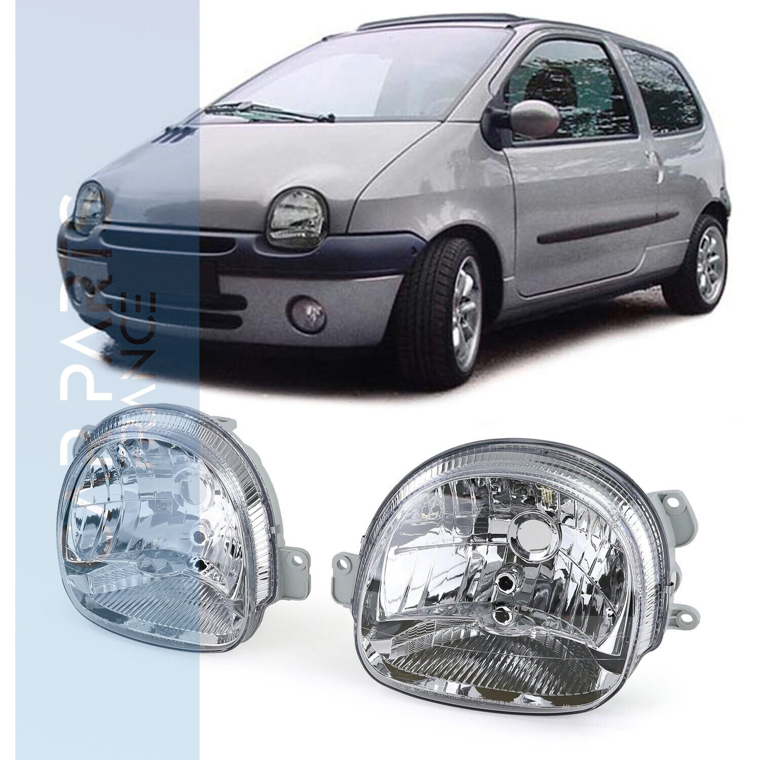 Paire de phares avant pour Renault Twingo 1998 - 2007